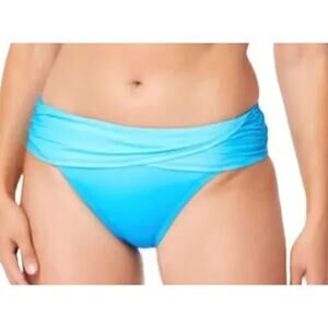 BLEU ROD BEATTIE Womens Sarong Hipster Bikini Bottoms Surf Blue Size 8